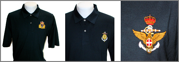 Embroidered Naval Crest Polo Shirts