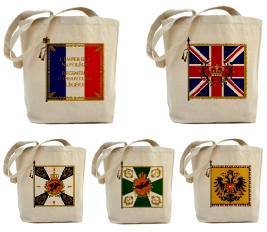 Napoleonic Regimental Flag Tote Bags