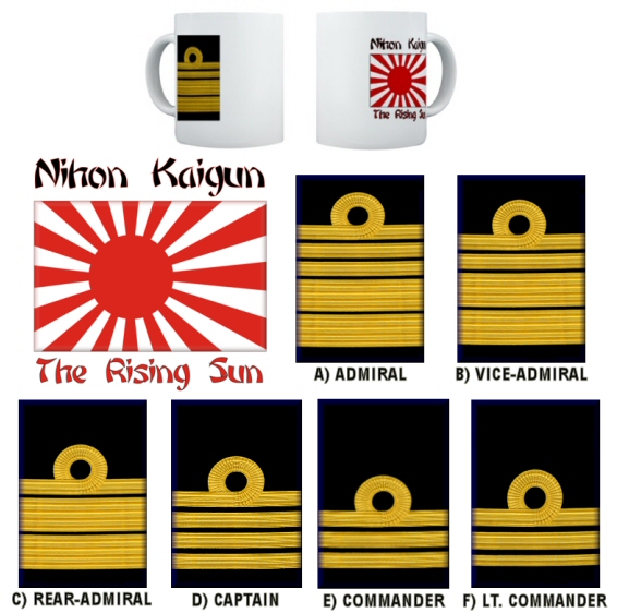 Japanese Navy Rank Mugs