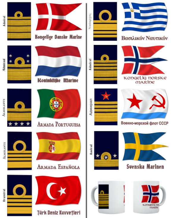Admiral Rank Mugs