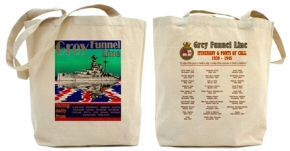Grey Funnel Line Tote Bag